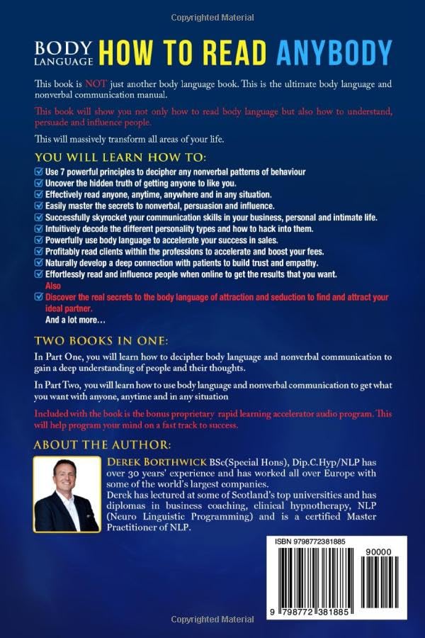 Body Language How To Read Any Body: The Secret To Nonverbal Communication To Understand & Influence In, Business, Sales, Online, Presenting & Public Speaking, Healthcare, Attraction & Seduction Paperback – November 29, 2021