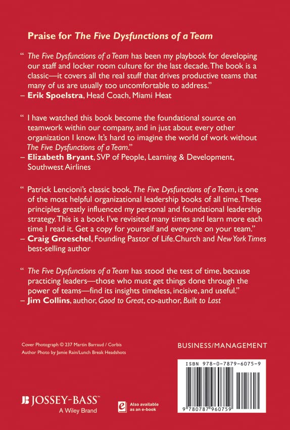 The Five Dysfunctions of a Team: A Leadership Fable, 20th Anniversary Edition Hardcover – Organizer, April 11, 2002