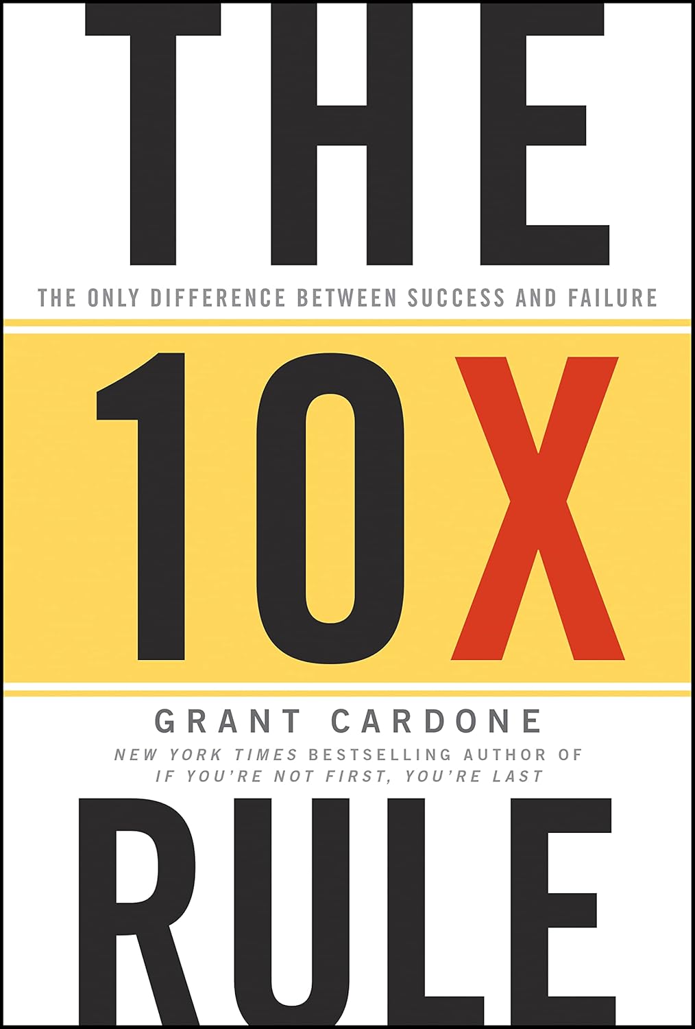 The 10X Rule: The Only Difference Between Success and Failure Hardcover – 26 April 2011